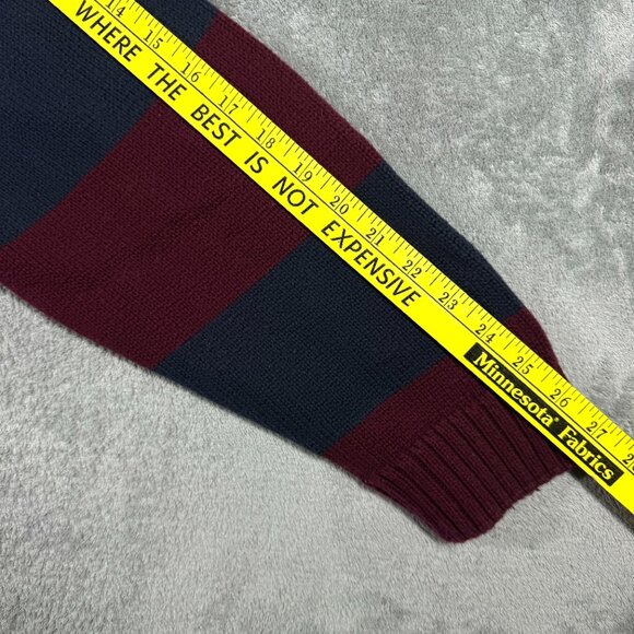 Nautica Mens 3X Red Navy Stripe Cotton Quarter Zip Pullover Sweater Big Tall - Picture 6 of 12